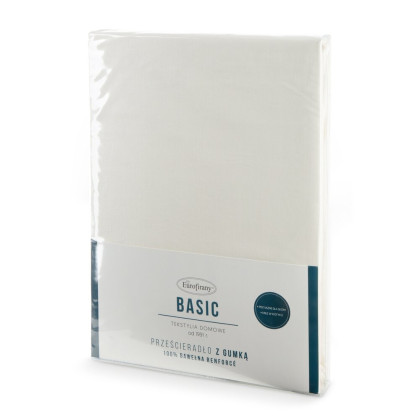 Prestieradlo 180x200 cm BASIC krémové s gumičkou